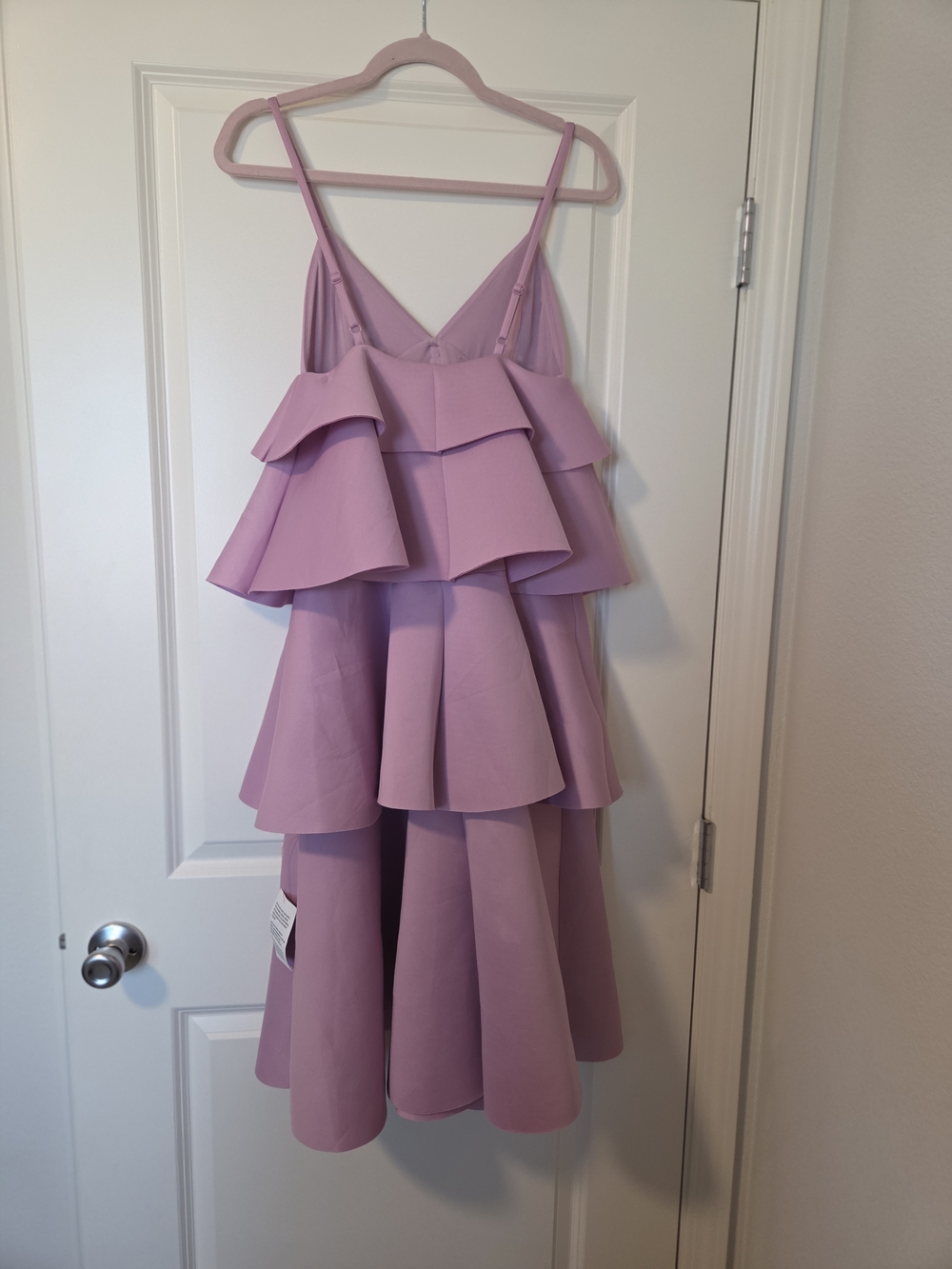 ASOS Lilac Tiered Midi Dress - Picture 2 of 2